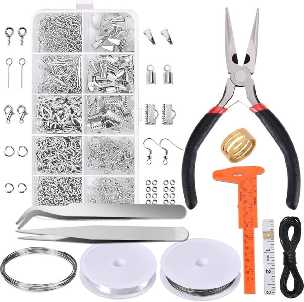 Jewelry Making Supplies Kit - Jewelry Repair Tool with Accessories, Pliers, Findings, and Beading Wires
